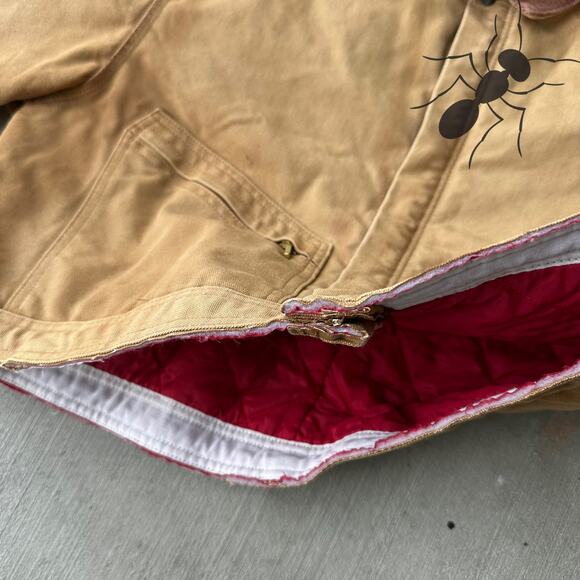 Vintage Y2K Carhartt brown cropped Detroit style work wear jacket - Picture 6 of 9